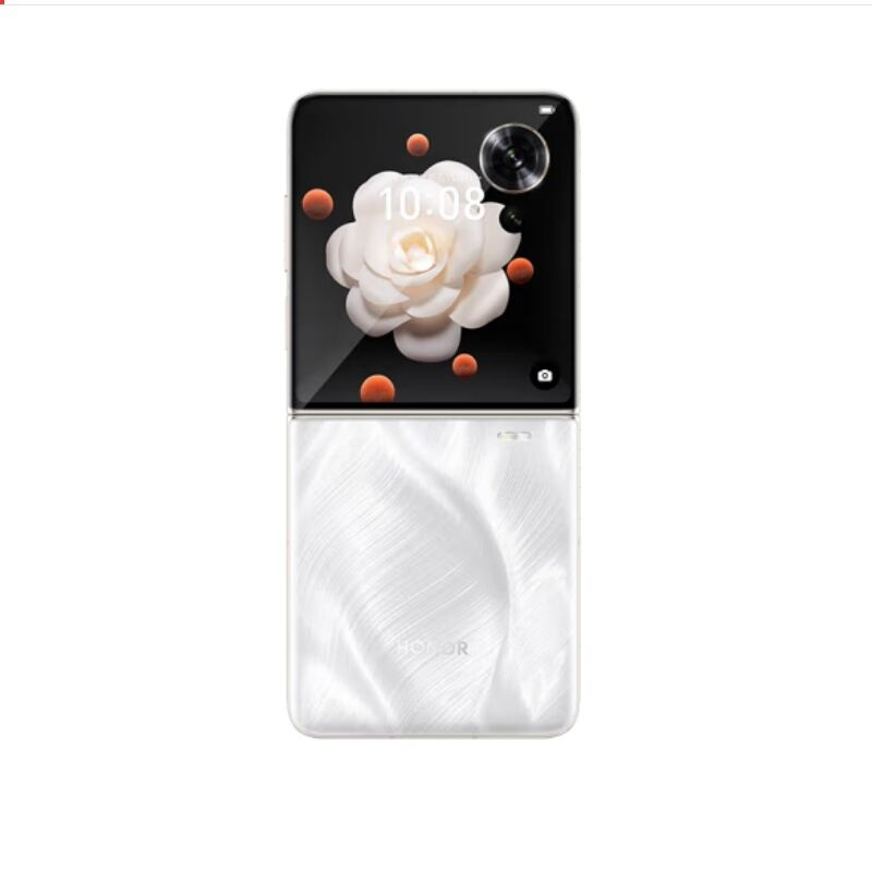 荣耀Magic V Flip 山茶白 12GB+512GB 4.0英寸外屏+6.8英寸内屏 骁龙8+芯 5G手机 折叠屏手机