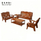 富莱斯宝 实木沙发办公沙发椅排椅 1+2+3+长茶几+方茶几 套