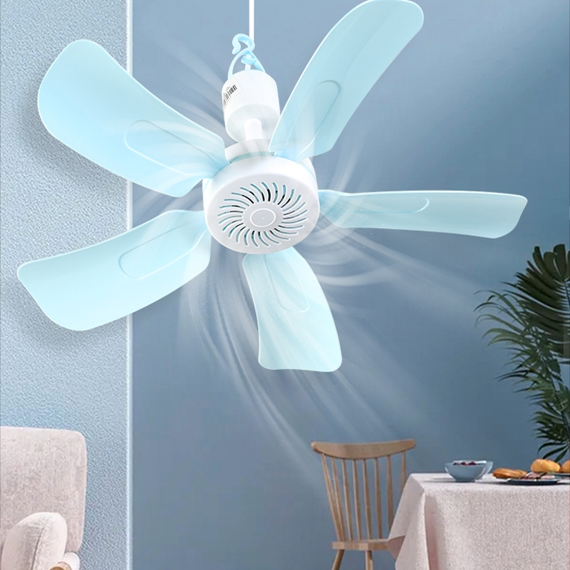 家用大风力小型吊扇一个学生宿舍床上吊挂小风扇吊式蚊帐电风扇五叶