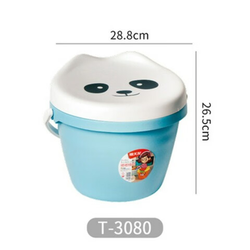 禧天龙(Citylong) T-3080桶凳2个装 儿童玩具收纳桶带盖桶凳(蓝)