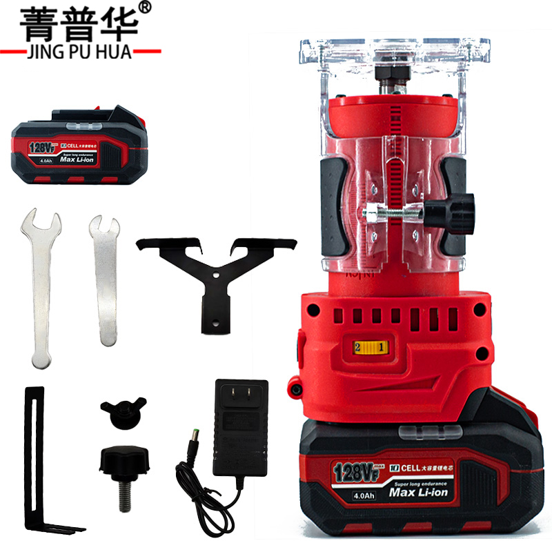 菁普华手持式无刷锂电修边机板材开槽机 4.0AH一电一充