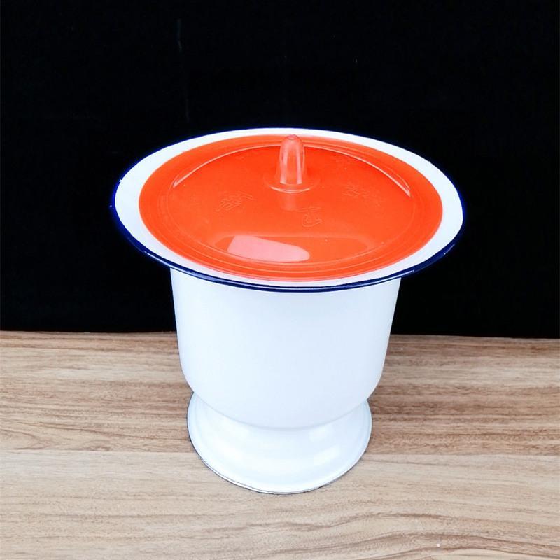 痰盂成人高脚痰盂带盖白色高脚痰盂儿童宝宝小痰盂白色高脚痰盂盖子