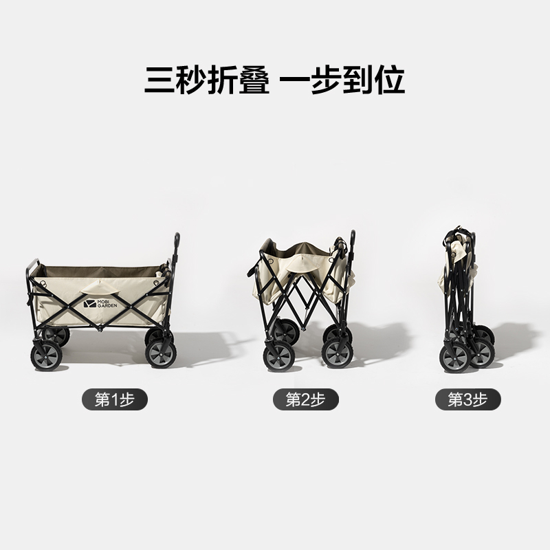 牧高笛(MOBIGARDEN)户外露营便携大容量小拖车折叠野餐营地车星际 NX20671010 夜幕黑