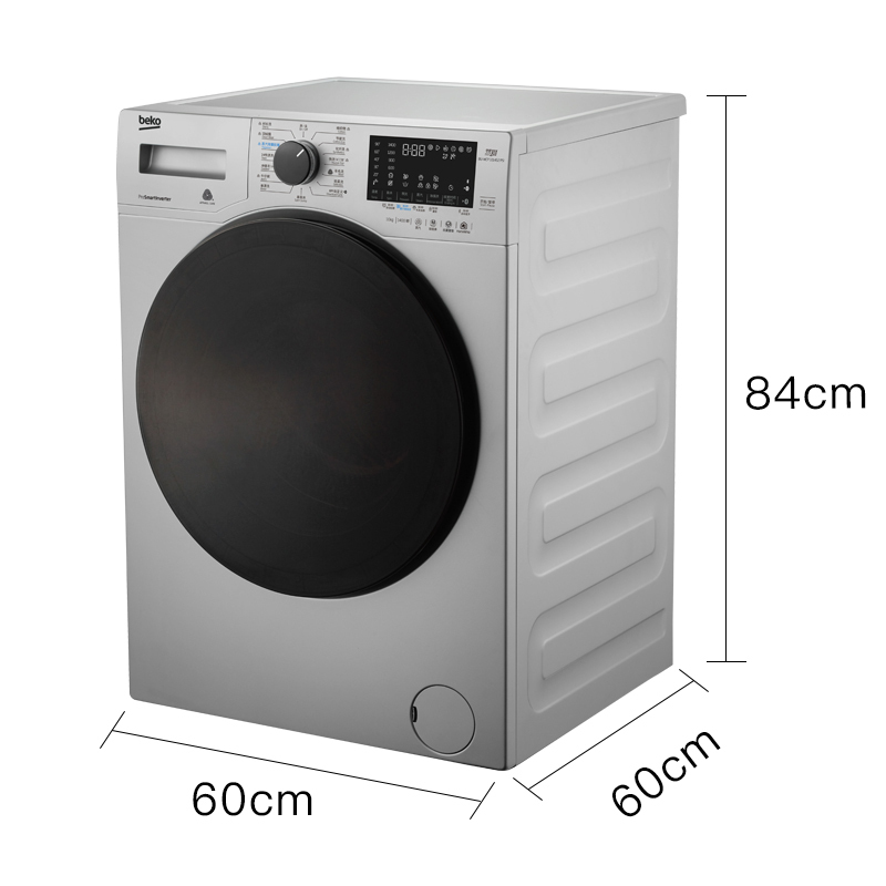 倍科(beko)BU-WCP 101452 PSI 10公斤变频滚筒洗衣机 全自动洗衣机 大容量(银色)