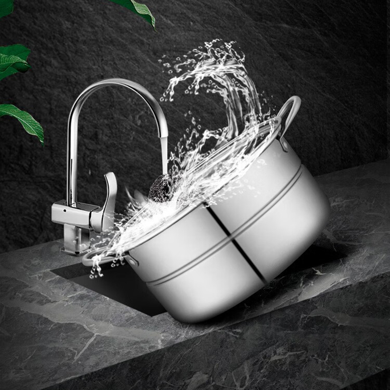 德铂蒸锅26cm菲尔不锈钢蒸锅双层汤蒸两用锅DEP-239高清大图