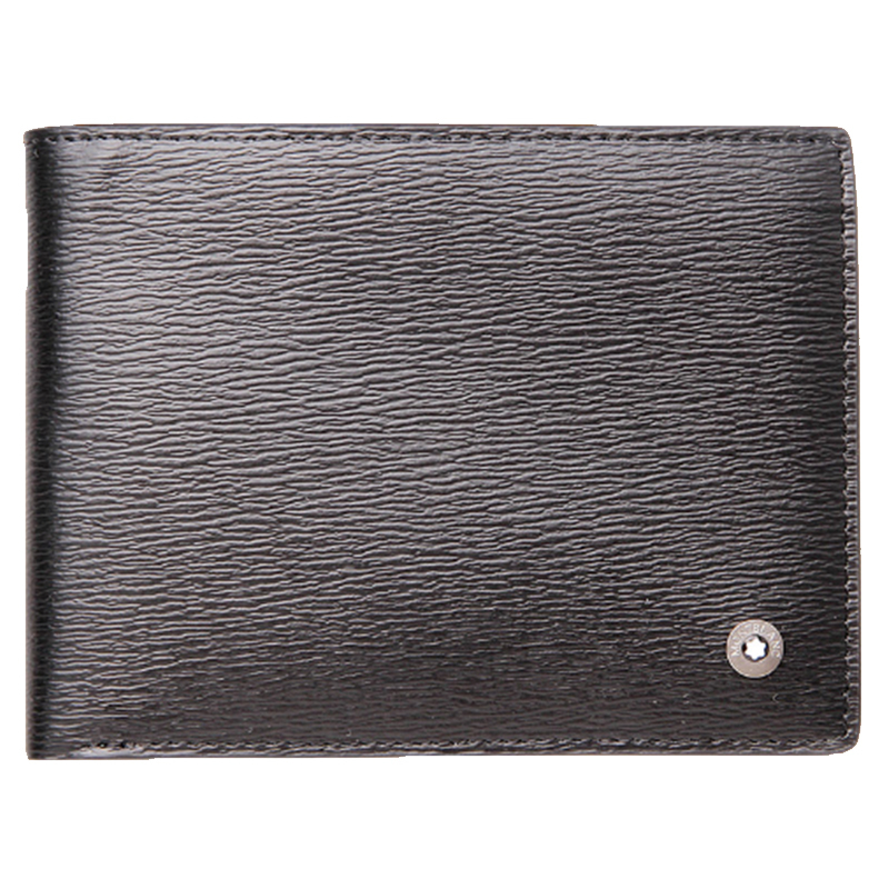[直营]万宝龙(Montblanc) 男士都市俊彦系列牛皮商务钱包卡包 6卡位 头层牛皮 短款 男士钱包