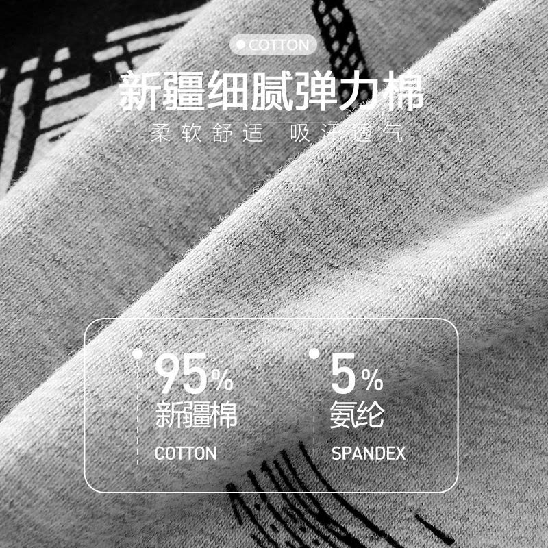 花花公子男士内裤男四角纯棉平角裤衩男生短裤头男式全棉底裤男款图片