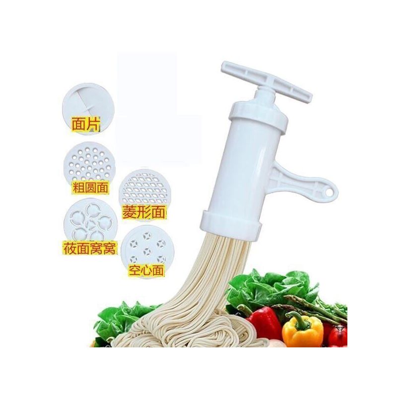 加厚塑料家用手动压面机拧面条机莜面窝窝捞面小型和面机器灌香肠|手动面条机5模具