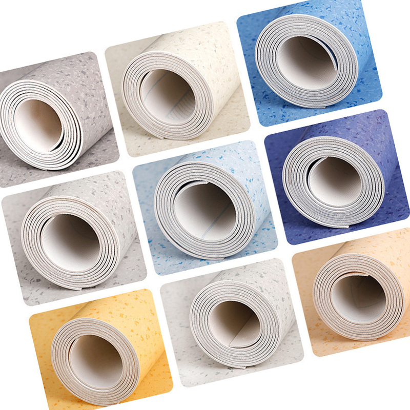 2mm厚密实底pvc地胶工程地板革家用塑胶地板贴水泥地塑410米40平米卷