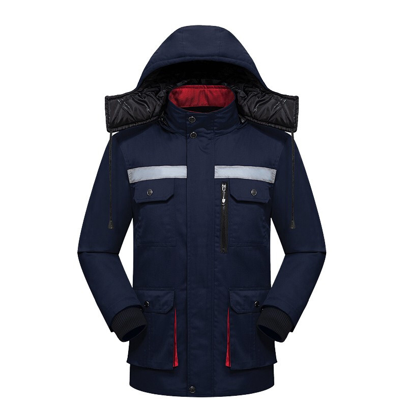 安赛瑞 冬季加厚工作棉服 25692 藏青色 4XL码 1件
