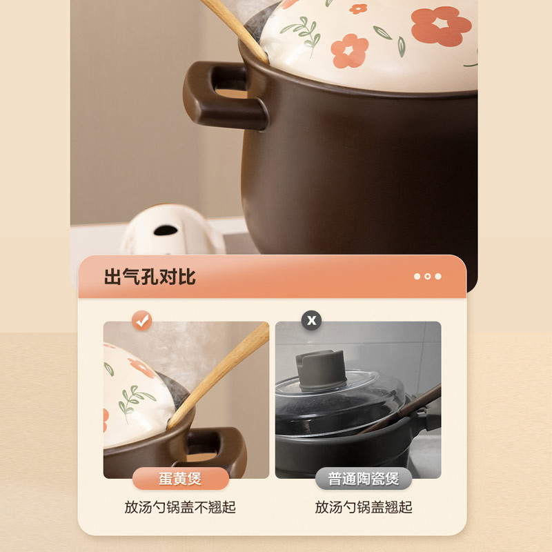 苏泊尔(SUPOR)新陶养生煲·乐享Ⅲ系列·汤煲煲TB60A3 炖锅汤锅陶瓷煲高清大图