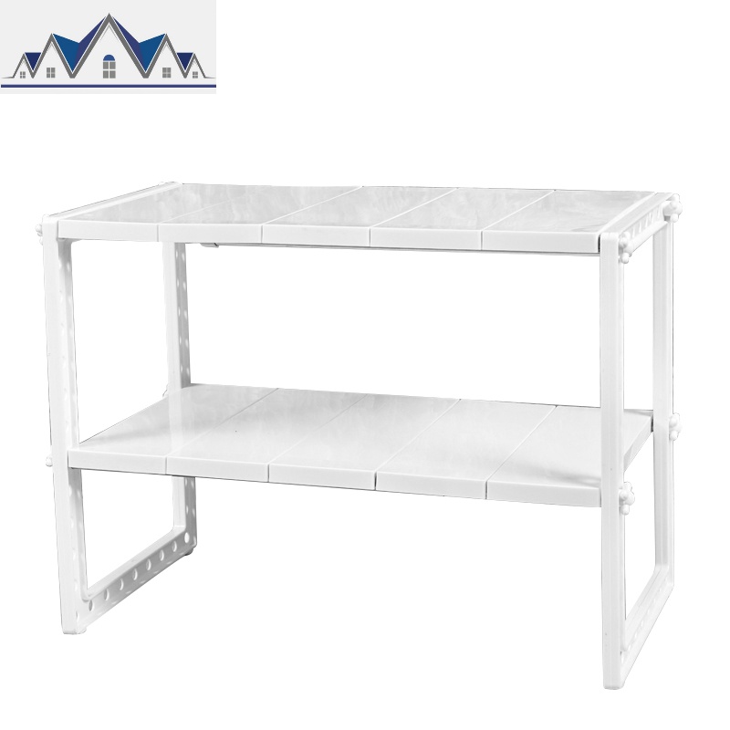 厨房水置物架调味料收纳架不锈钢塑料可伸缩落地储物架多层锅架_796高清大图