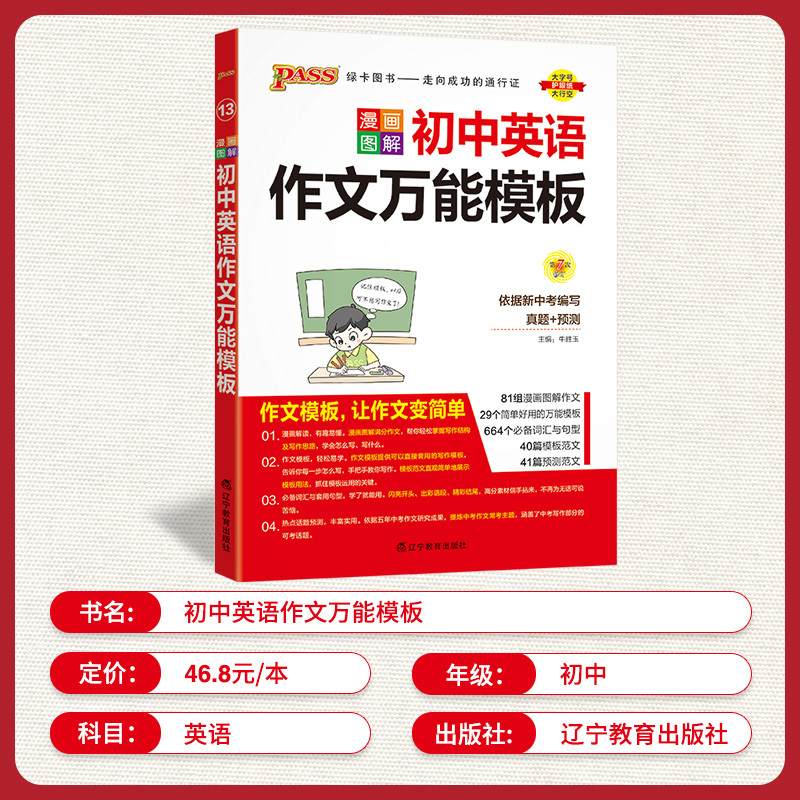 [7本套]满分+优秀+分类+记叙+议论+说明+好词好句 初中通用 [正版]2024新初中语文英语作文模板七年级八九年级中