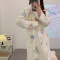 带胸垫哺乳睡裙夏季孕妇睡衣月子服春秋纯棉产后产房待产检连衣裙