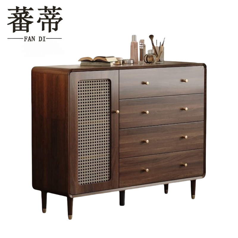 蕃蒂矮柜一门大四抽台高清大图
