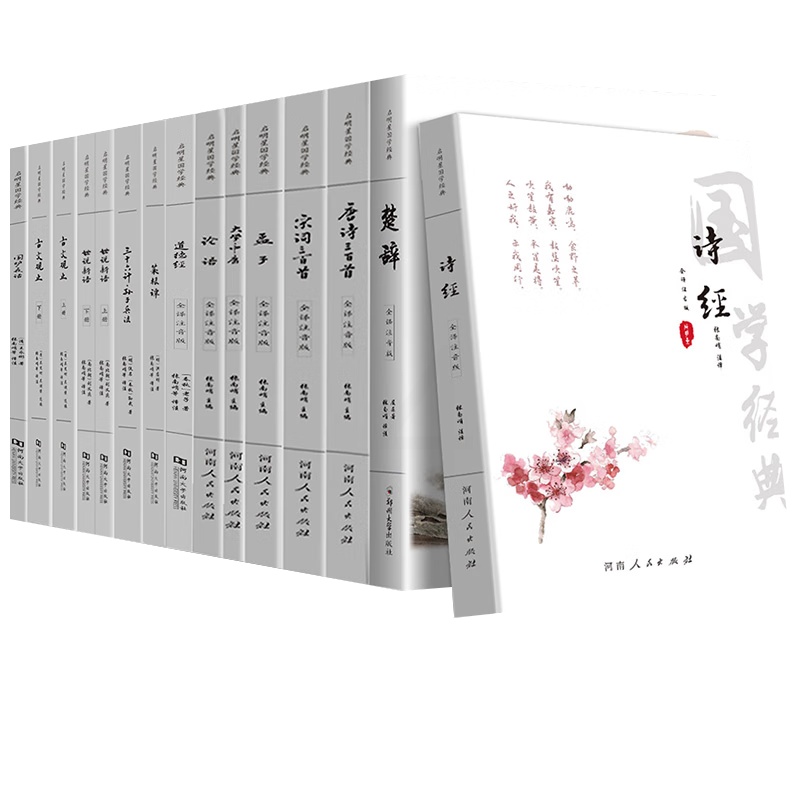 国学全19册论语+孟子+诗经+楚辞+唐宋+诗词三百首+古文观止世说新语大学中庸四书五经古诗词李清照李煜纳兰容 《孟子》全高清大图
