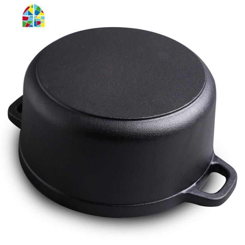 老式铸铁炖锅 汤锅 传统生铁锅 焖烧锅 荷兰汤粥锅