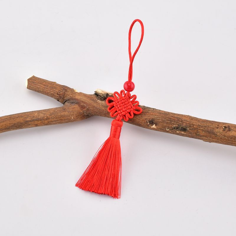 小号中国结流苏穗子迷你书签u盘工艺品小挂件流苏吊穗民族风挂饰红色