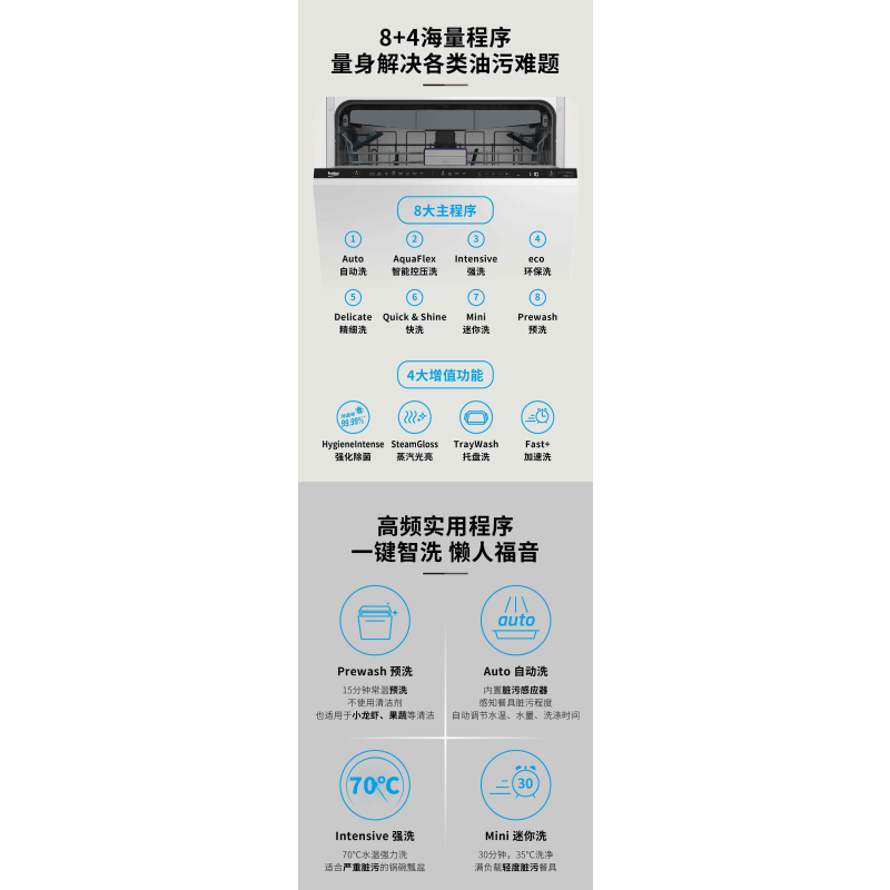 倍科洗碗机BDIN38533C