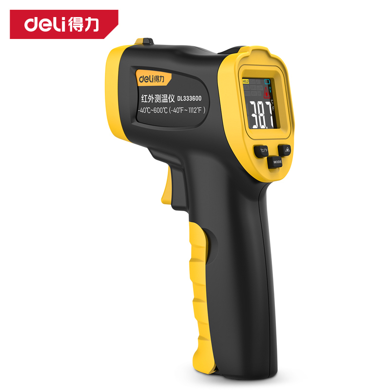 得力(deli) DL333600 测温枪测试仪 工业红外线测温仪温度计家用厨房烘培水温油温枪