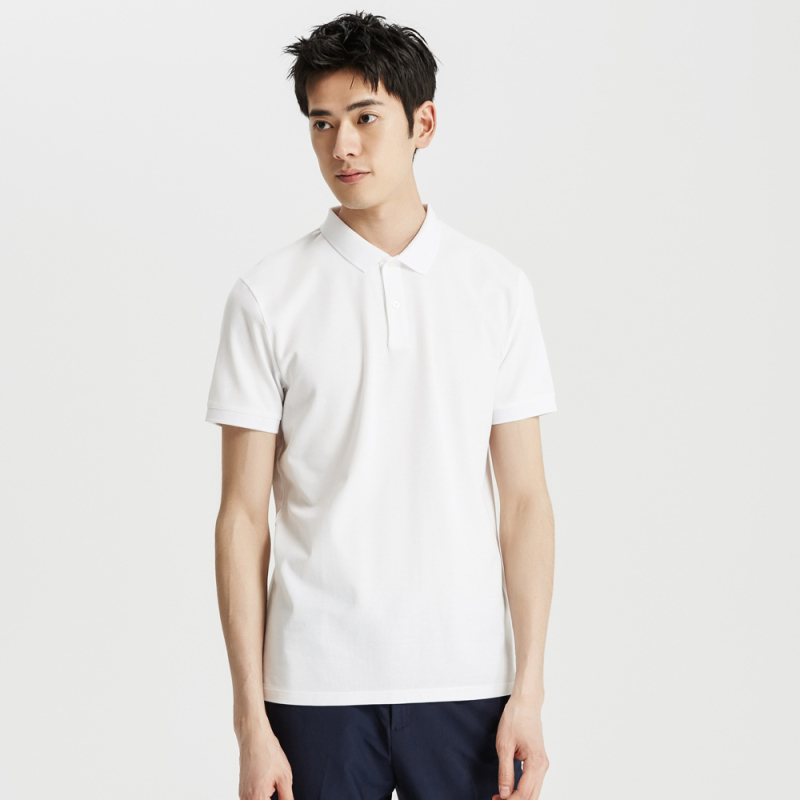 预估价199mecity男装夏季纯色休闲潮流运动polo衫男士潮流白色短袖