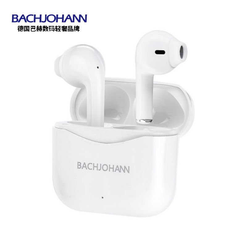 BACHJOHANN德国巴赫T2真无线蓝牙耳机半入耳式耳机音乐耳机通用华为小米手机智能触控半入耳
