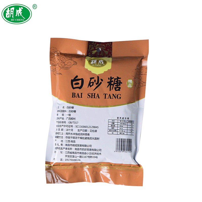 胡成 白 砂糖 500g/袋高清大图