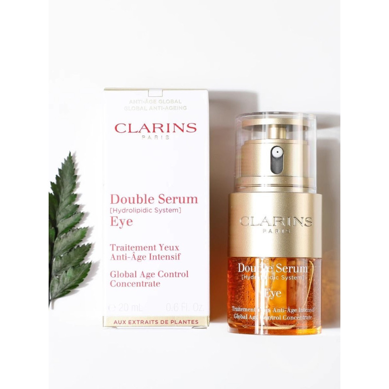 clarins娇韵诗双萃焕活眼部精华20ml瓶眼霜淡细纹黑眼圈