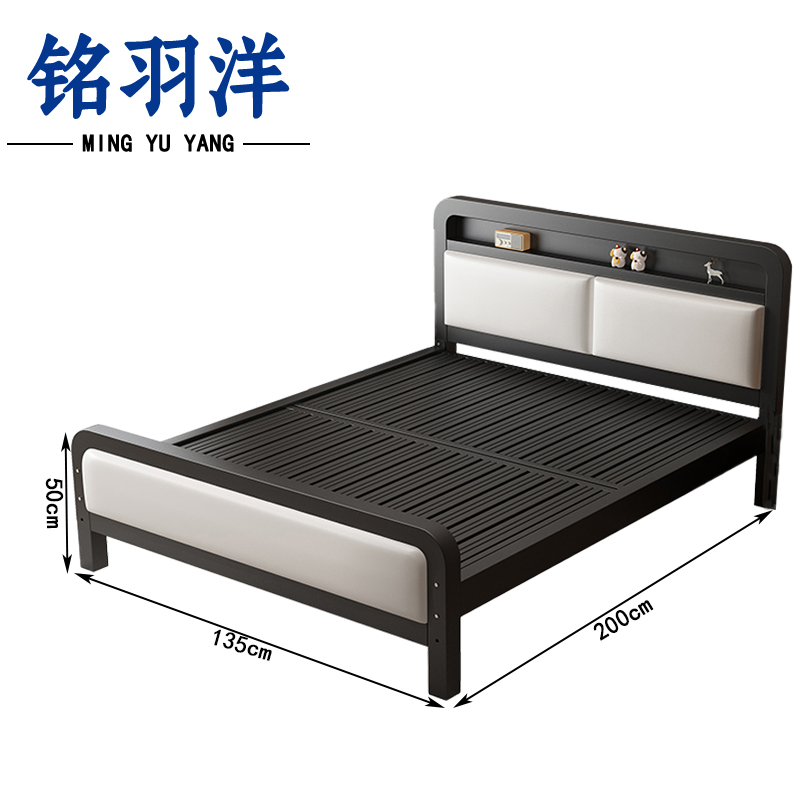 铭羽洋D03铁艺床135*200*50cm张高清大图