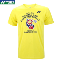 尤尼克斯(YONEX)2019年新款羽毛球服苏迪曼杯纪念服文化衫男女运动 男款-汤尤杯18070 黄/偏大 XXL