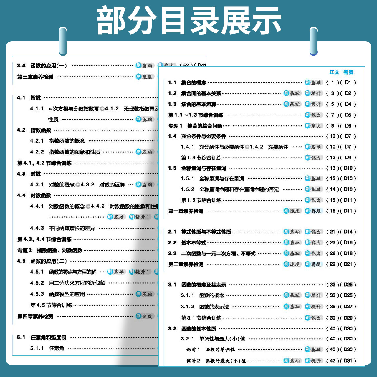 2本[语数]必修第一册 人教版 高中通用 [正版]2023高中必刷题上下册数学物理化学生物必修一二人教版数学必修12RJ高清大图