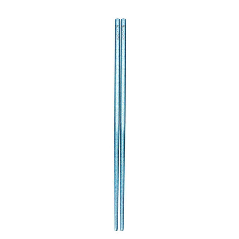 美厨筷子防滑抑菌金属钛筷家用筷子冰晶蓝MCK9110