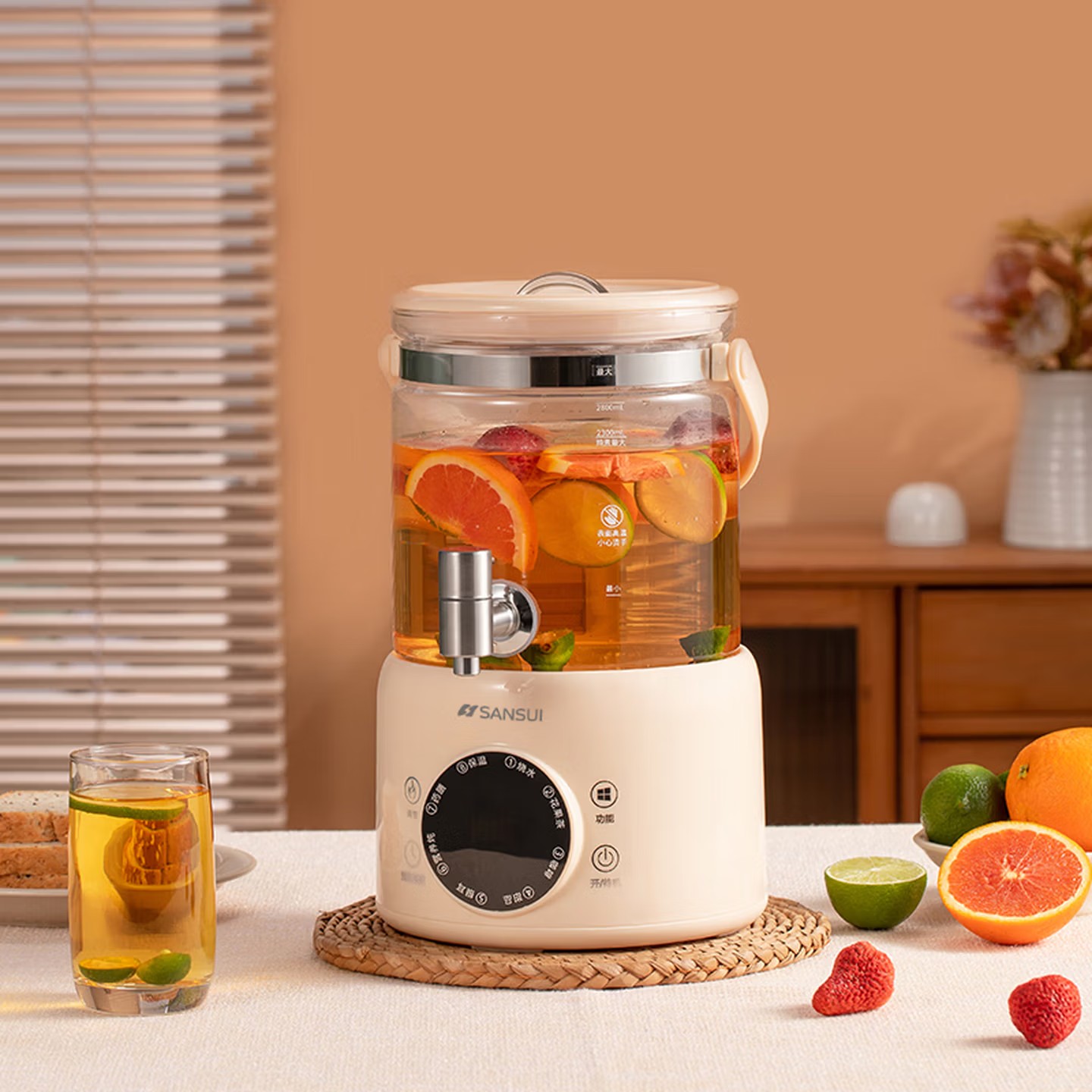 山水(SANSUI)3L智能养生花茶壶(带不锈钢壶嘴)CD-E30高清大图