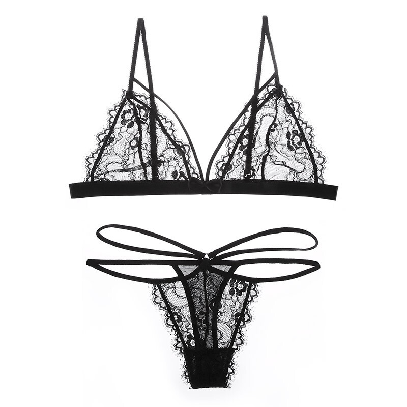 情趣内衣女蕾丝透视比基尼文胸三点式家居睡衣裙激情诱惑睡袍套装女