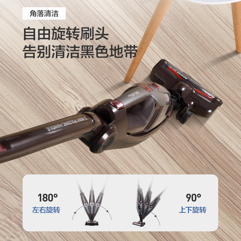 美的(Midea)吸尘器 U7 干式 手持推杆二合一 无线充电式尘杯 160w 家用 立式 便携 无耗材 扫地机 吸尘器