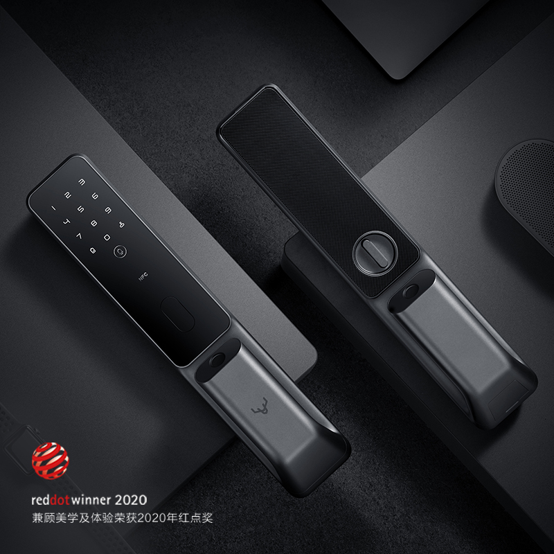 [自营正品]鹿客(loock)智能门锁S30Pro 深空灰 全自动推拉指纹锁 家用智能锁密码锁 内置门铃增加NFC