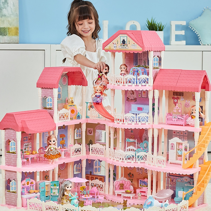 女孩过家家玩具魅扣娃娃屋公主女童大城堡别墅房子小女生儿童生日礼物