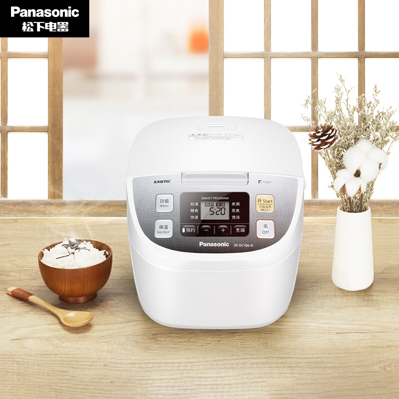 松下(Panasonic)电饭煲 4.8L日本家用智能大容量电饭锅可预约 4-6-8人 SR-DC186-N高清大图