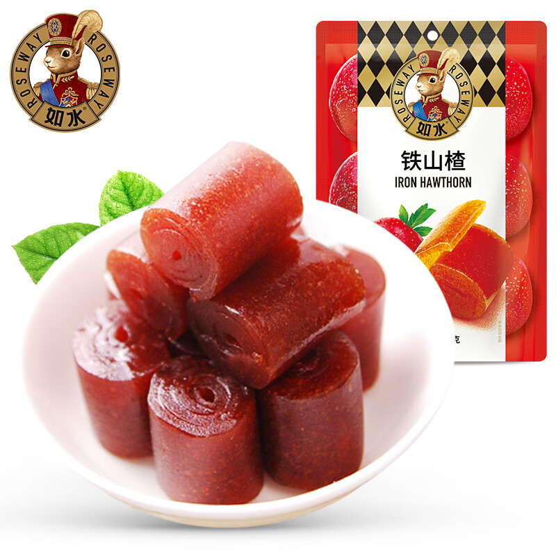 如水果丹皮200g*2袋酸甜可口密封小包装口感醇香铁山楂200060高清大图