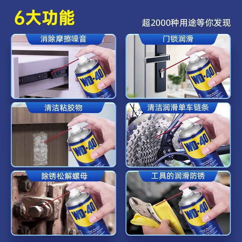 武迪WD-40润滑喷剂 机械防锈喷剂 除锈润滑剂400ml(单位:瓶)高清大图