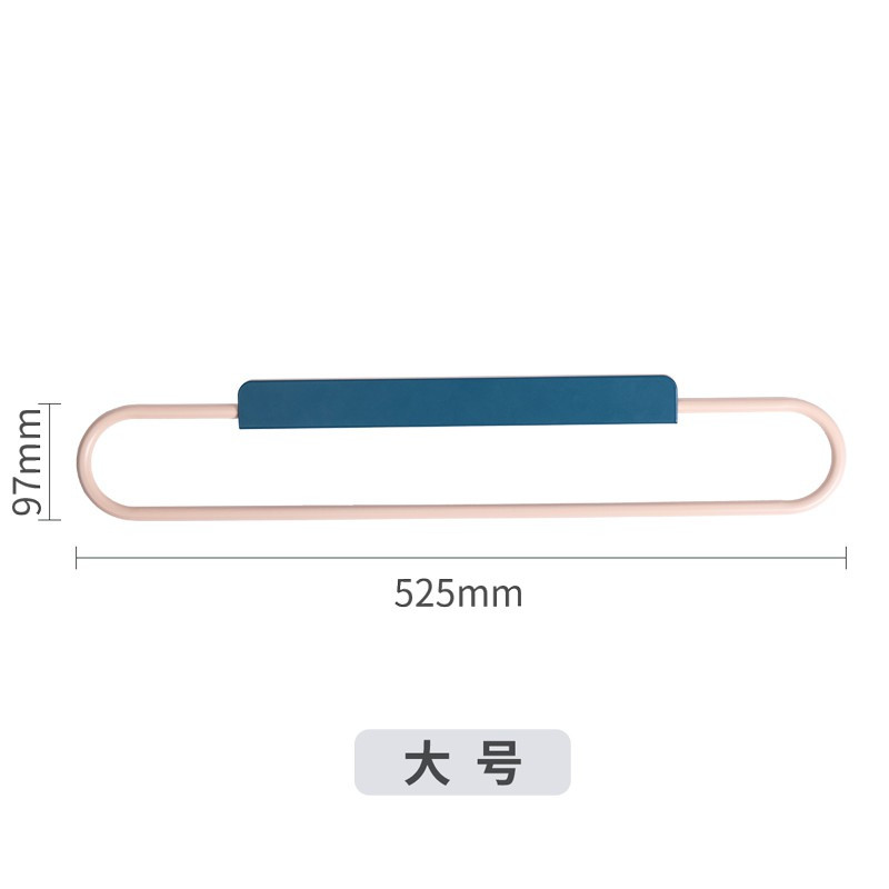毛巾架免打孔卫生间毛巾杆浴巾架浴室挂架洗手间北欧简约置物架 三维工匠 白灰色大号储物架