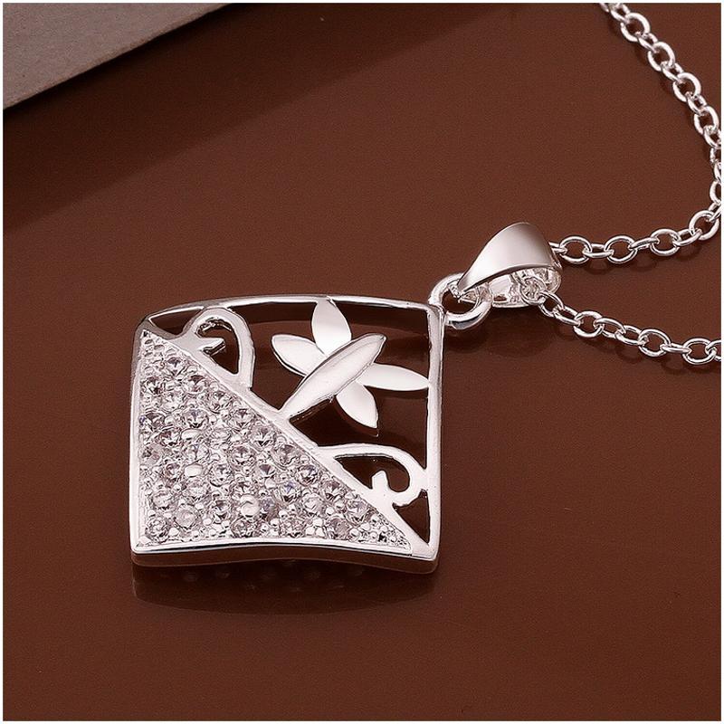 N542 Women Silver Necklace 镀925纯银女项链日韩版锁骨链潮人送女朋友七夕情人节礼物