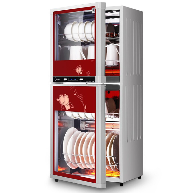 美的(Midea) 消毒柜家用 立式 消毒碗柜 消毒柜碗筷 厨房餐具 消毒柜 小型二星级 94L