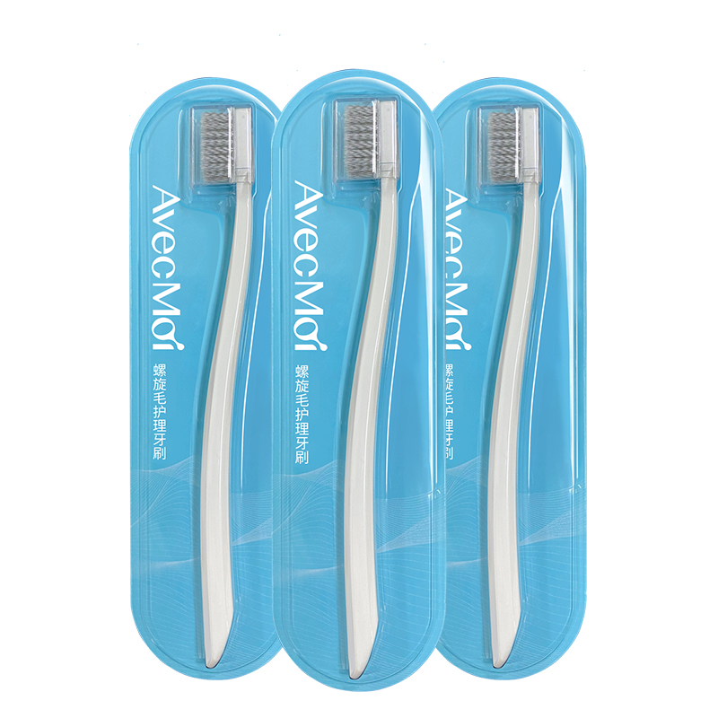 AVEC MOI海洋之风成人细毛 软毛 牙刷 3支