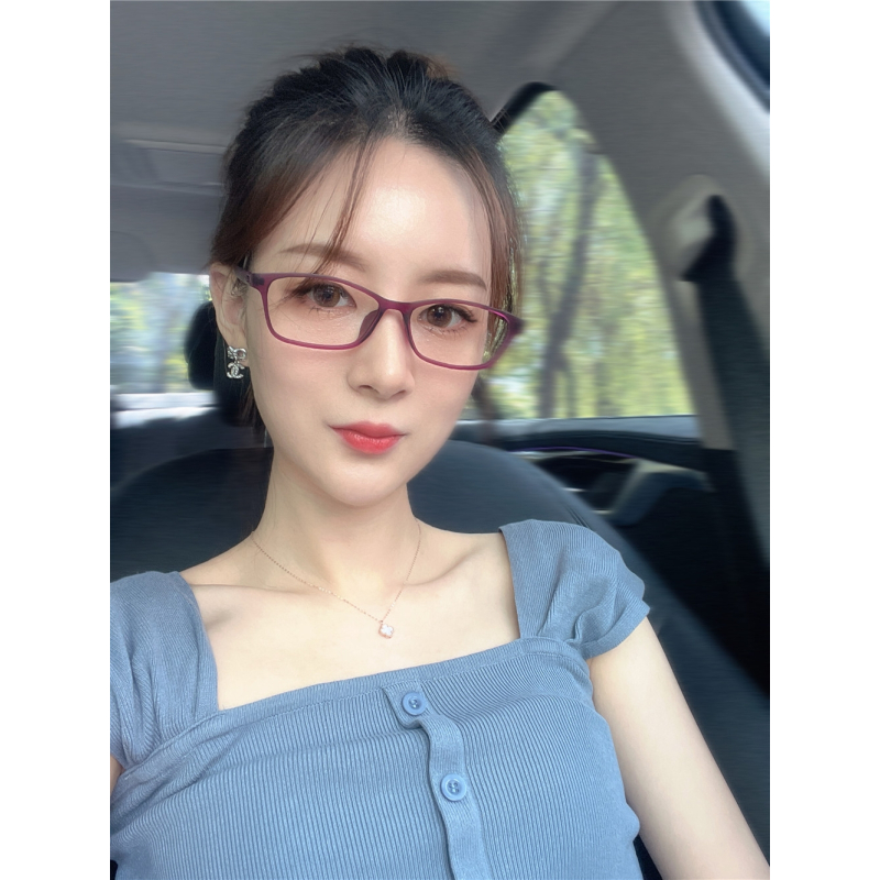 2021新款尚镜可配近视眼镜舒适潮流全框大脸轻便框弹性漆男女镜框