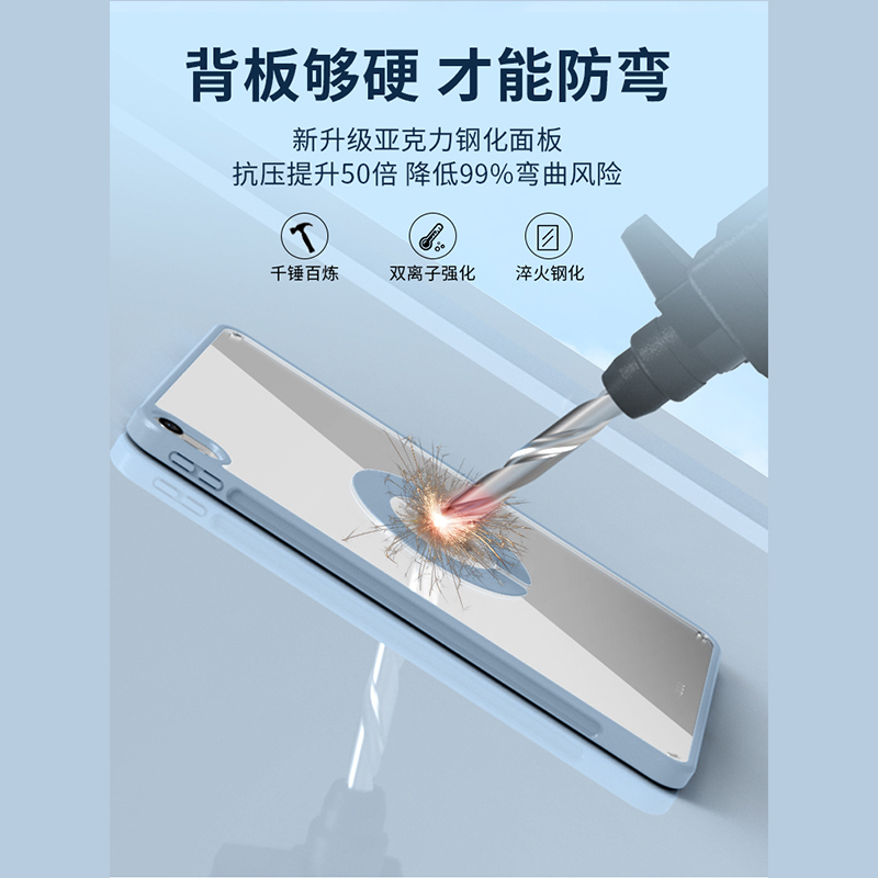 zoyu 适用苹果iPad保护套2022air5磁吸拆分360旋转2021款pro保护壳mini6平板20防弯10.2