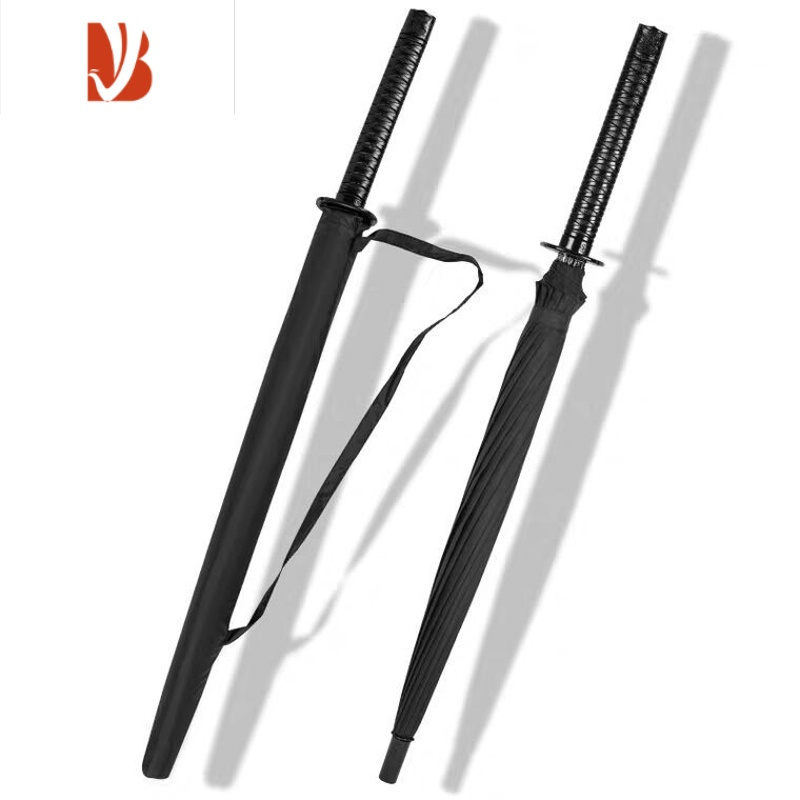 敬平雨伞男生长柄剑伞刀柄刀伞男士日系武士伞个性帅气大号双人男