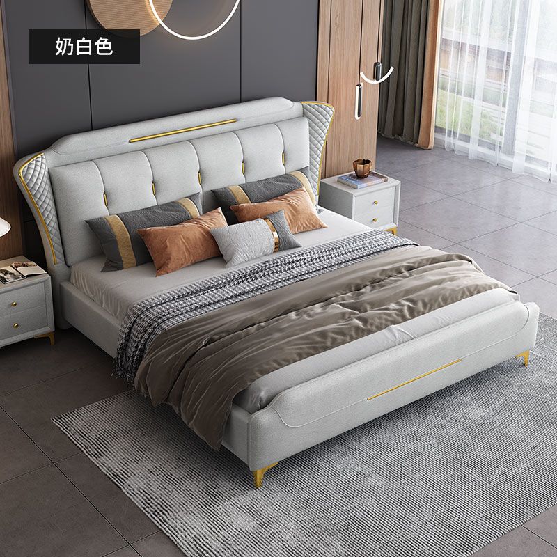 北欧免洗科技布艺床现代简约主卧18米双人床15米婚床布艺床