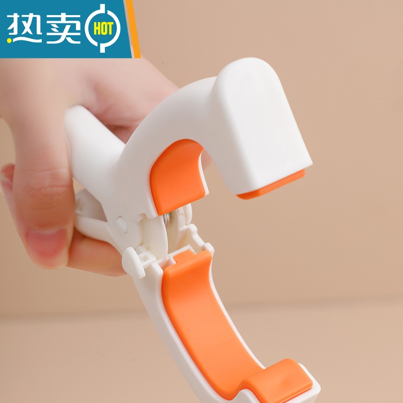 敬平晒被夹棉被夹防风大夹子晾衣夹被单床单晾晒夹家用特大固定器 6只装[夏被/冬被]大号橙高清大图