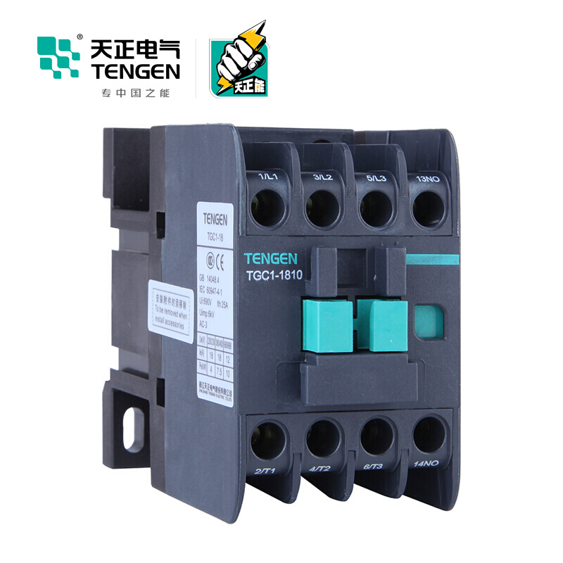 天正电气 TGC1-1810 380V 50Hz 3NO 1NO 3P 02010180062 交流接触器